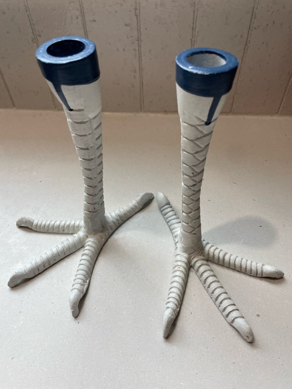 Metal Chicken Feet Candle Holders